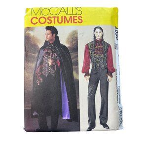 McCalls 4092 Mens Vampire Costume Size XL-XXL Sewing Pattern Dressmaking UNCUT